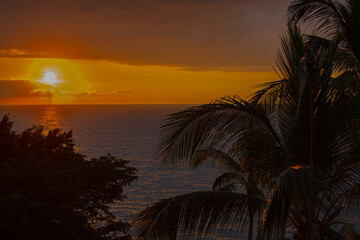 sunset over the sea