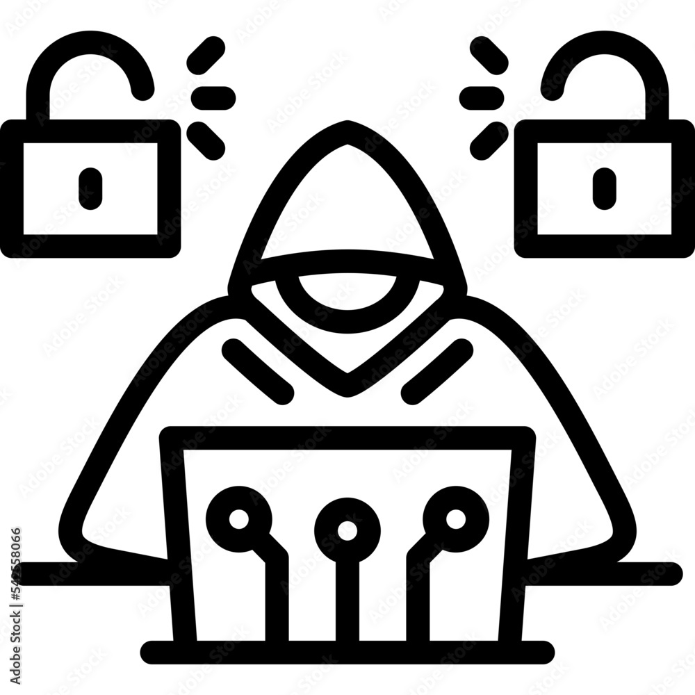 Poster Cyber Attack Icon