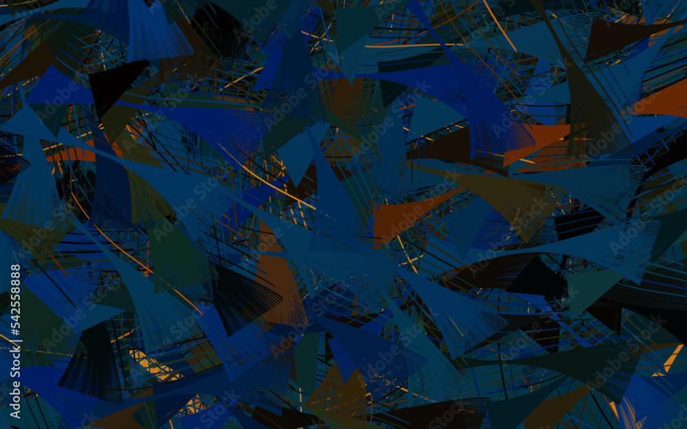 Poster light blue, yellow vector background with abstract shapes.