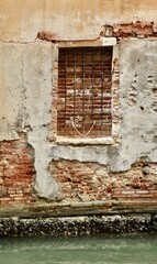 Old brick wall in Venice 
