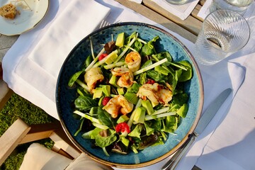Salad with shrimps, Italy 
