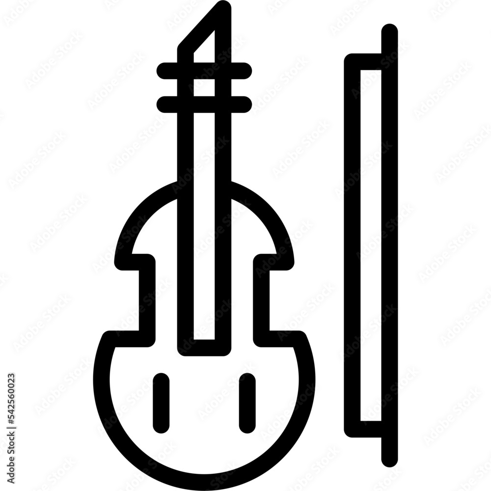 Sticker Violin Icon