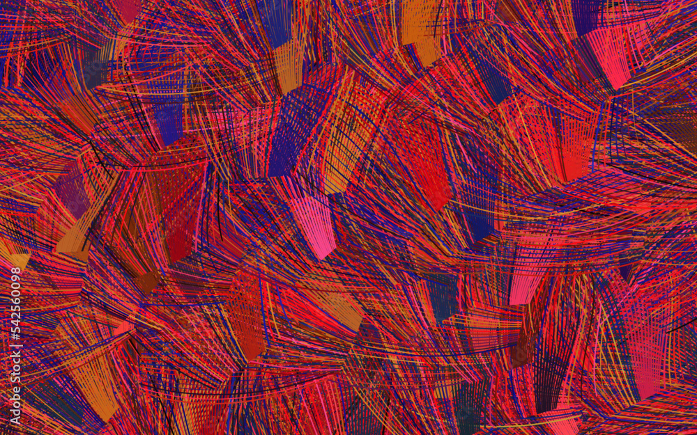Poster light red, yellow vector background with abstract shapes.