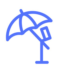 umbrella photo camera studio line icon