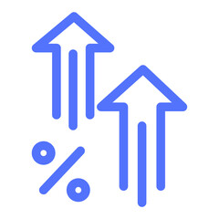 increase finance business line icon