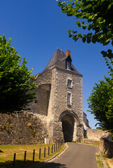 Fototapeta na wymiar View of the medieval chateau Royal de Montargis. France