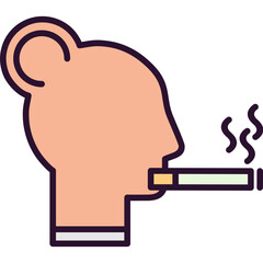 Girl Smoking Icon