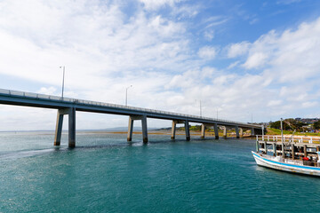Fototapeta na wymiar A bridge connecting San Remo to Phillip Island in Victoria, Australia
