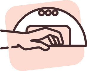 Beauty nail, icon, vector on white background.