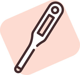 Blood pressure thermometer, icon, vector on white background.