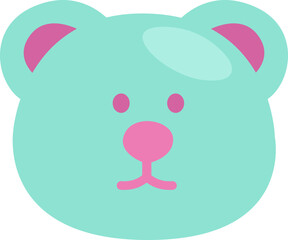 Childhood bear, icon, vector on white background.
