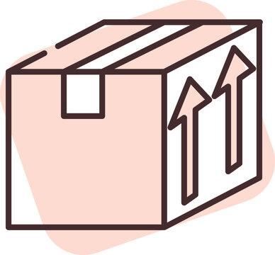 recommend clip art: Delivery parcle, icon, vector on white background.