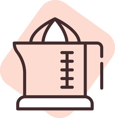 Electronics juice maker, icon, vector on white background.