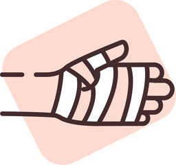 Traumatology doctor, icon, vector on white background.