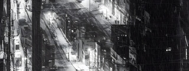 I'm walking down the street and it's so cold. The wind is blowing and I can see my breath. The city...