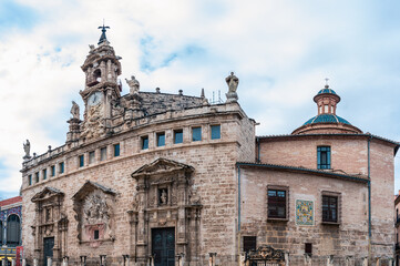 Fototapeta na wymiar Roman Catholic Church Santos Juanes, Mercat, Valencia, Spain, Europe