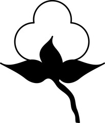 100% Cotton Icon, Cotton Flower Icon, Ball, Fiber Vector Art Illustration.eps