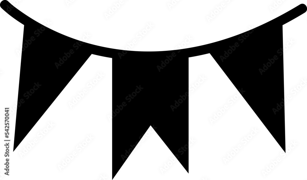 Aufkleber bunting flags line icon. linear style sign for mobile concept and web design. party flag outline vec