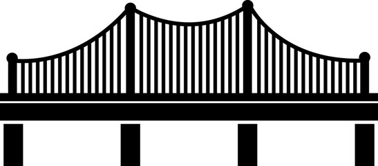  Bridge icon vector illustration on white background..eps