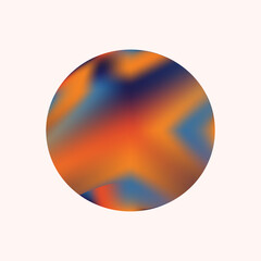 Creative minimalist Abstract art background with with circles in colorful red orange blue and navy on light beige or white background Design for wall decoration, postcard, poster or brochure, banner, 