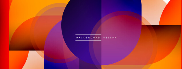 Creative geometric wallpaper. Minimal circle triangle and square line abstract background. Vector illustration for wallpaper banner background or landing page