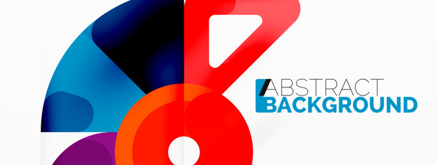 Creative geometric wallpaper. Circles, lines background. Business template for wallpaper, banner, background or landing