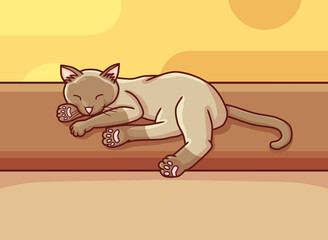 Gato siamés tomando una siesta 