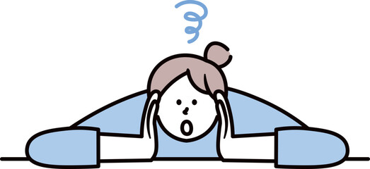 困っている女性のイラスト素材