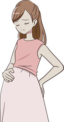 腰痛に悩む妊婦