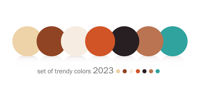 Trendy color palette materials, color schemes, color charts, color swatches, and basic colors. hue, color wheel