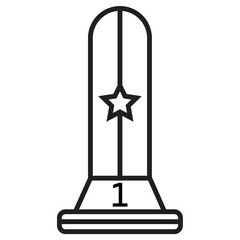 Trophy, reward, and champion icon vector illustration