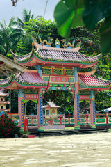 entrance to the temple, view of the temple historic entrance, the temple is a place of worship for the Confucian religion