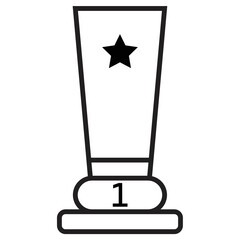 Trophy, reward, and champion icon vector illustration