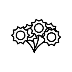 Flower icon logo design template vector isolated illustration