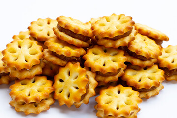Pineapple Biscuits isolated on white background.