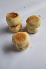 Indonesian traditional food originating from Jogja Bakpia. flat round cake, made from a mixture of green beans and sugar, 