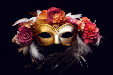 venetian carnival mask isolated on background - obrazy, fototapety, plakaty
