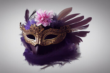venetian carnival mask isolated on background