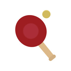 Tennis icon vector - racket and ball