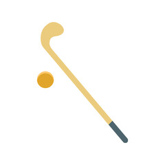 Sports icon - Hockey with ball isolated on white background - vector 