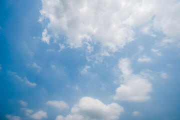 Panoramic view of clear blue sky and clouds, clouds with background.