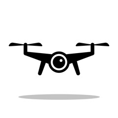 Drone Icon with Gray Shadow. Logotype vector