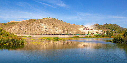 Open mining and processing plant for the extraction of crushed stone, sand and gravel for use in the road and construction industry in the city of Minyar, Chelyabinsk Region