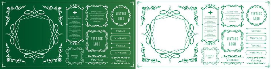 Christmas motif frame design set. Gorgeous and elegant design material	

