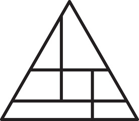 Abstract pyramid triangle logo illustration in trendy and minimal style