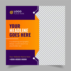 flyer social media and horizontal web banner template premium