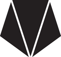 Abstract pentagon logo illustration in trendy and minimal style