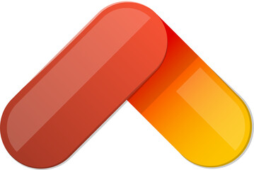 Abstract letter A logo illustration in trendy and minimal style