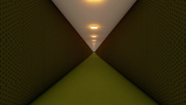 trapped alone in infinite loop backrooms 3d render 