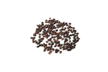 Ipomoea aquatica seeds or Swamp Morning Glory, isolated on white background.Tropical vegetables...